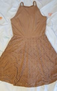 Tan faux suede dress sz XS